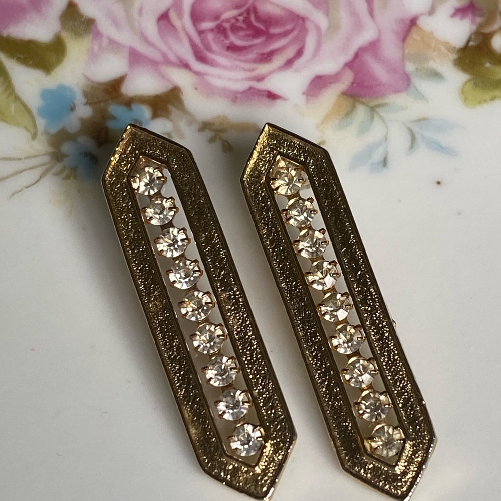 Gold and Crystal Earrings
